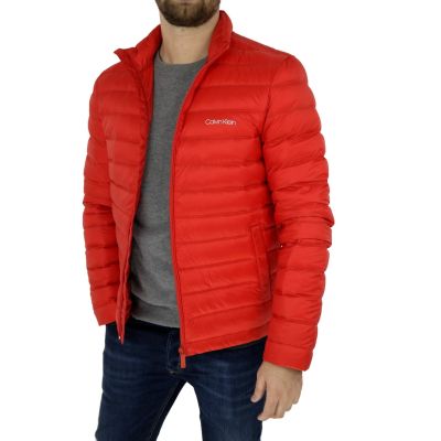 CALVIN KLEIN Kurtka męska czerwona pikowana KURCK01 | Sklep GriShop.eu | Kurtki