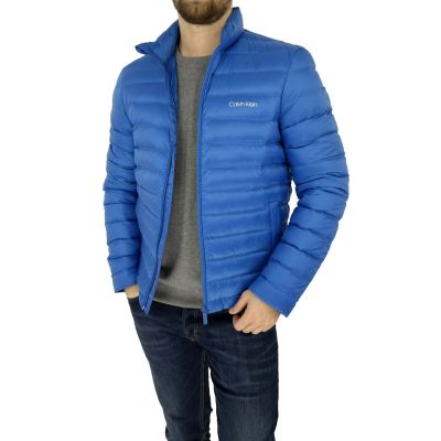CALVIN KLEIN Kurtka męska niebieska pikowana KURCK02 | Sklep GriShop.eu | Kurtki