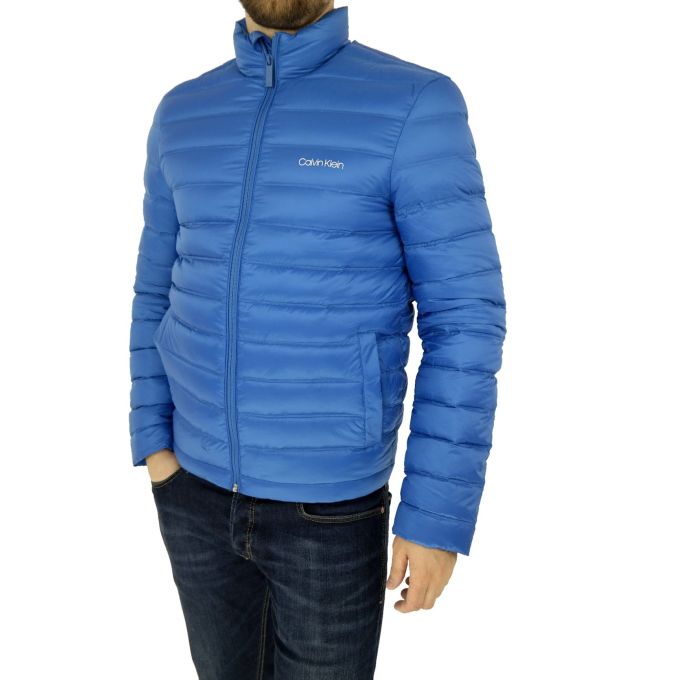 CALVIN KLEIN Kurtka męska niebieska pikowana KURCK02 | Sklep GriShop.eu | Kurtki