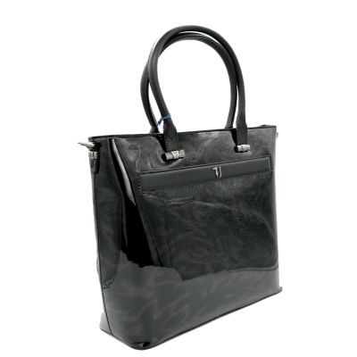 TRUSSARDI torebka damska czerń brokat TOTR08 | Sklep GriShop.eu | Galanteria i dodatki