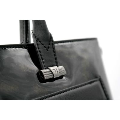 TRUSSARDI torebka damska czerń brokat TOTR08 | Sklep GriShop.eu | Galanteria i dodatki