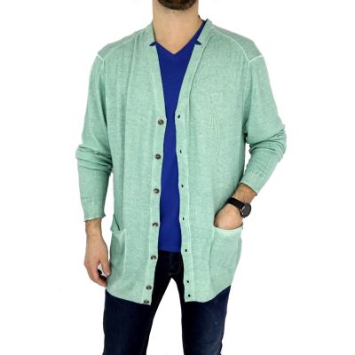GUESS sweter kardigan męski zielony rozpinany SWGS04 | Grishop | Swetry