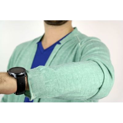 GUESS sweter kardigan męski zielony rozpinany SWGS04 | Grishop | Swetry