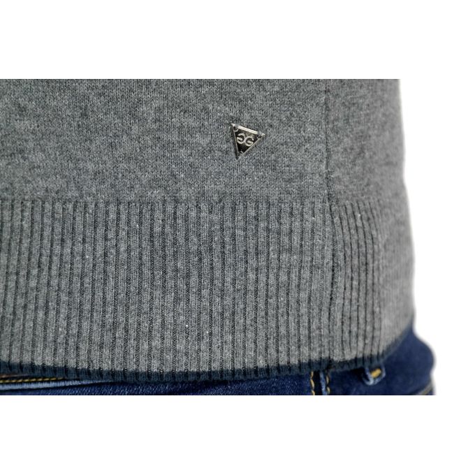 GREENBERG sweter męski polo szary SWGB04 | Grishop | Swetry