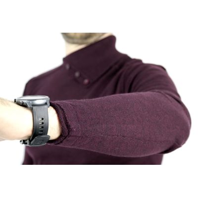 GREENBERG sweter męski bordo golf guziki SWGB11 | Grishop | Swetry