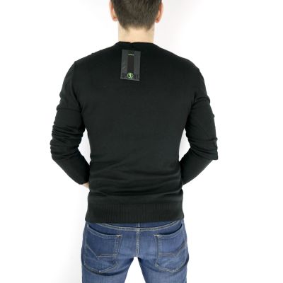 BIKKEMBERGS sweter męski czarny napis SWBB03 | Sklep GriShop.eu | Swetry