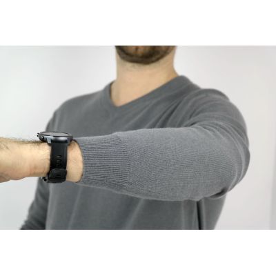 TRUSSARDI sweter męski szary serek SWTR15 | Grishop | Swetry