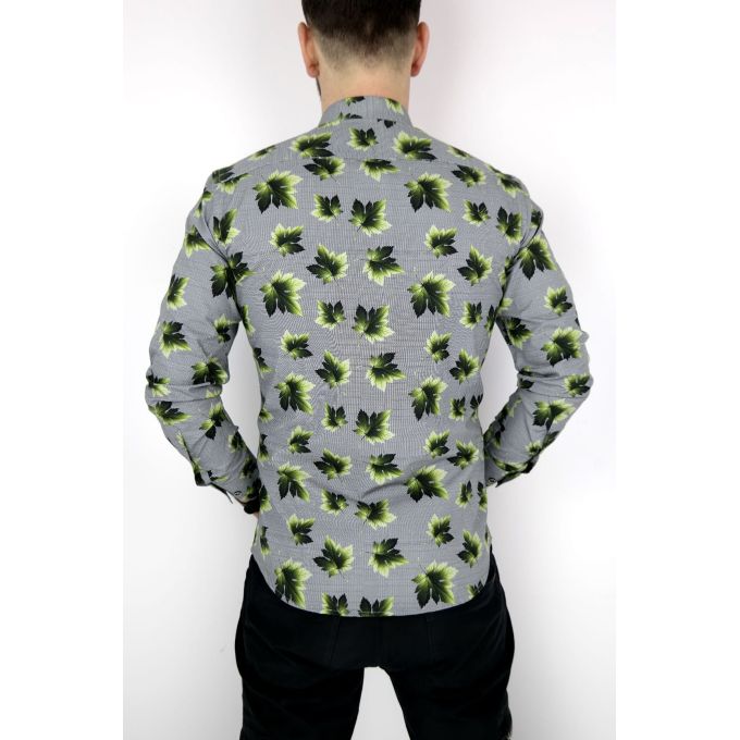 MCQUEEN Koszula męska MC030 liście | Sklep GriShop.eu | Koszule