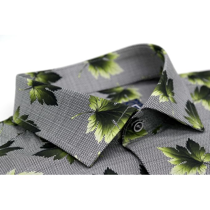 MCQUEEN Koszula męska MC030 liście | Sklep GriShop.eu | Koszule