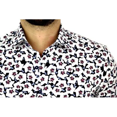 MCQUEEN Koszula męska MC009 kwiaty | Sklep GriShop.eu | Koszule