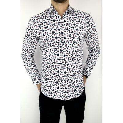 MCQUEEN Koszula męska MC009 kwiaty | Sklep GriShop.eu | Koszule