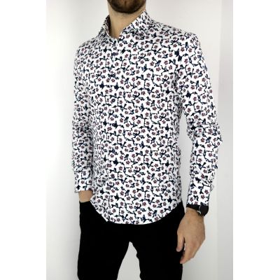 MCQUEEN Koszula męska MC009 kwiaty | Sklep GriShop.eu | Koszule