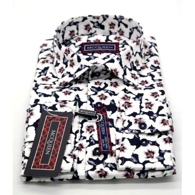 MCQUEEN Koszula męska MC009 kwiaty | Sklep GriShop.eu | Koszule