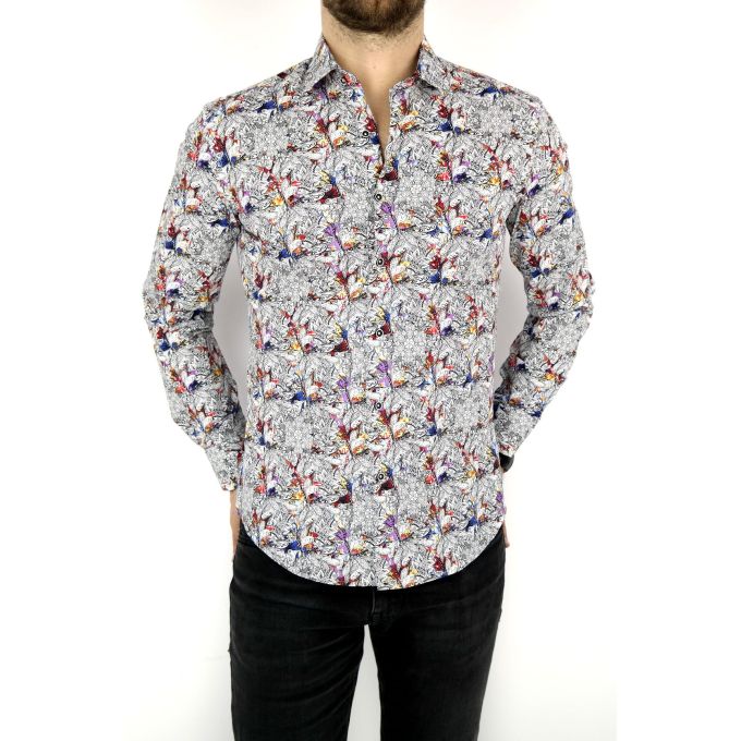 MCQUEEN Koszula męska motyle MC023 | Sklep GriShop.eu | Koszule