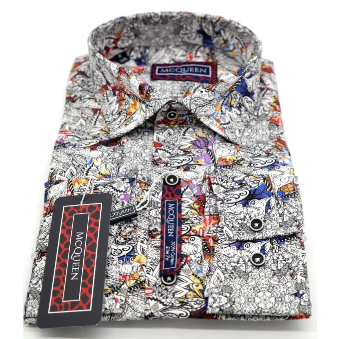 MCQUEEN Koszula męska motyle MC023 | Sklep GriShop.eu | Koszule