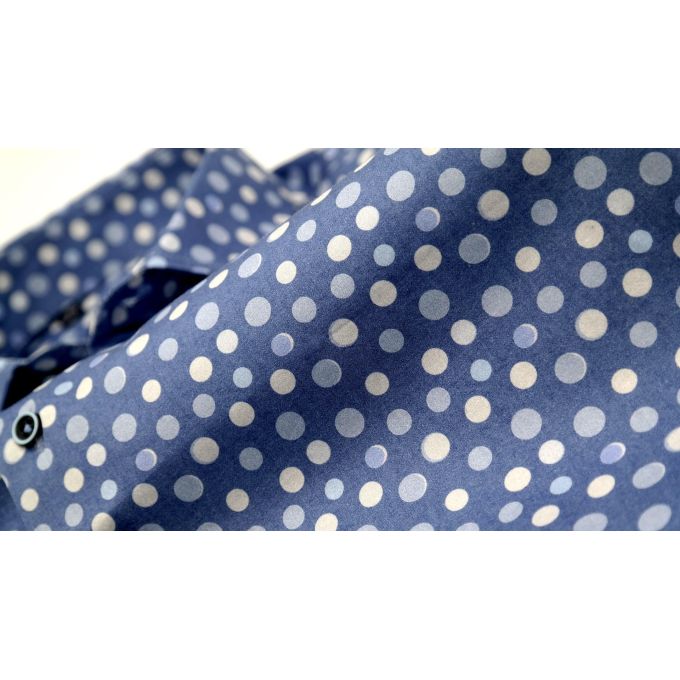 MCQUEEN Koszula męska groszki niebieskie MC026 | Sklep GriShop.eu | Koszule