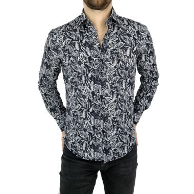 MCQUEEN Koszula męska czarno szara MC003 | Sklep GriShop.eu | Koszule 2