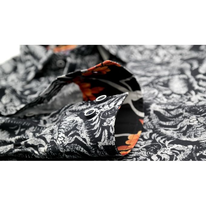 MCQUEEN Koszula męska czarno szara MC003 | Sklep GriShop.eu | Koszule