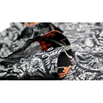 MCQUEEN Koszula męska czarno szara MC003 | Sklep GriShop.eu | Koszule