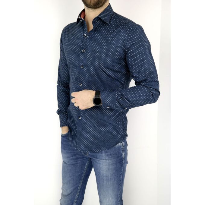 MCQUEEN Koszula męska drobne kwiatki MC013 | Sklep GriShop.eu | Koszule