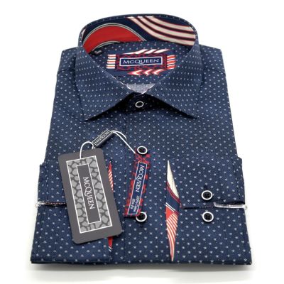 MCQUEEN Koszula męska drobne kwiatki MC013 | Sklep GriShop.eu | Koszule