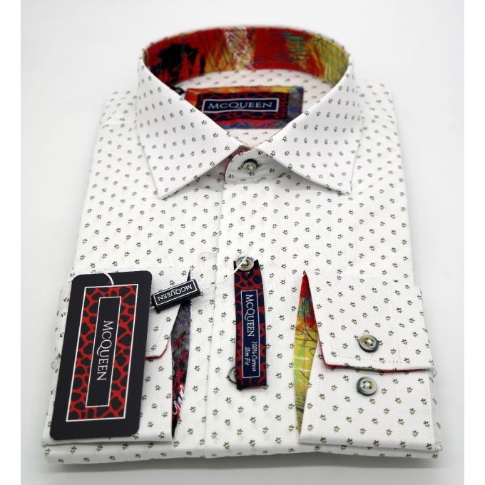 MCQUEEN Koszula męska cętki maziaje MC014 | Sklep GriShop.eu | Koszule