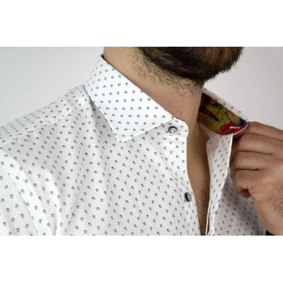 MCQUEEN Koszula męska cętki maziaje MC014 | Sklep GriShop.eu | Koszule