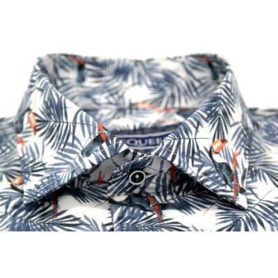 MCQUEEN Koszula męska liście ptaki MC024 | Sklep GriShop.eu | Koszule