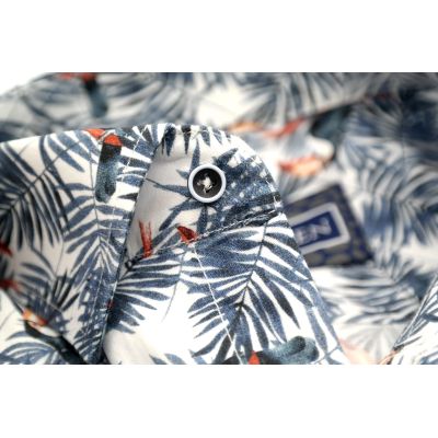 MCQUEEN Koszula męska liście ptaki MC024 | Sklep GriShop.eu | Koszule