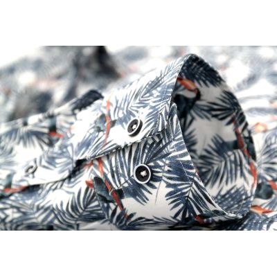 MCQUEEN Koszula męska liście ptaki MC024 | Sklep GriShop.eu | Koszule