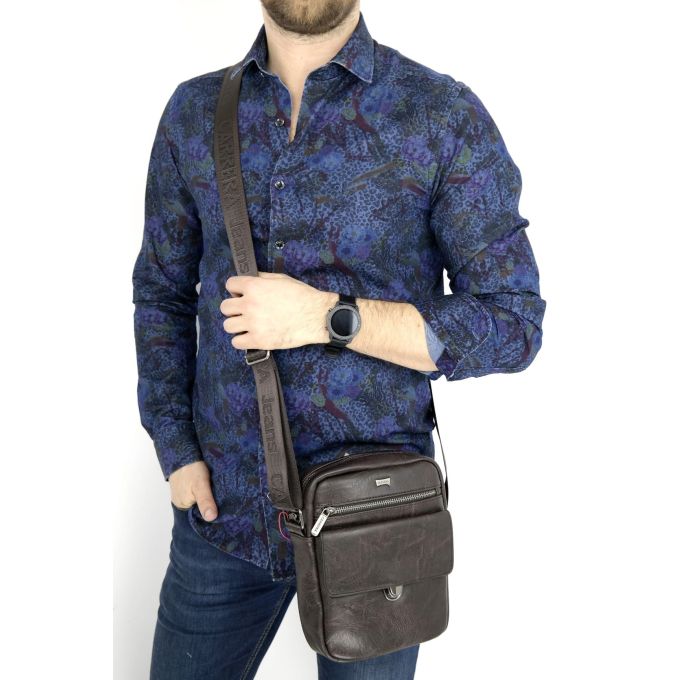 CARRERA Torba męska brązowa mała na ramie TOCRR03 | Grishop | Galanteria i dodatki