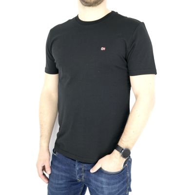 NAPAPIJRI T-shirt męski czarny gładki TNP01 | Grishop | Koszulki