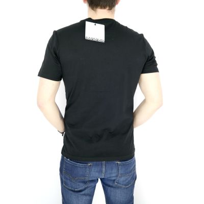 NAPAPIJRI T-shirt męski czarny gładki TNP01 | Grishop | Koszulki
