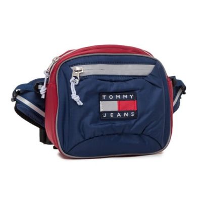 Tommy Hilfiger Nerka Torba damska męska granat czerwień T01 | Grishop | Galanteria i dodatki