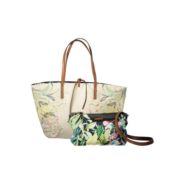 DESIGUAL Torebka torba damska beżowa czarna 2w1 TODS22