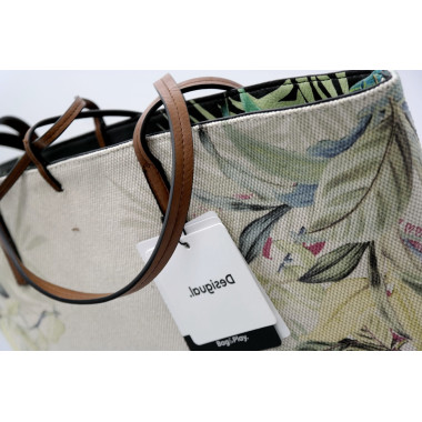 DESIGUAL Torebka torba damska beżowa czarna 2w1 TODS22