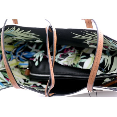 DESIGUAL Torebka torba damska beżowa czarna 2w1 TODS22