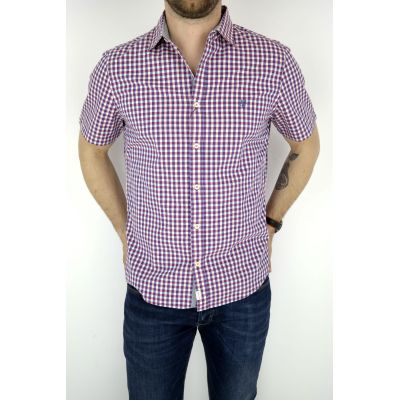 MARC O'POLO Koszula męska krótki rękaw krata KMP11 | Sklep GriShop.eu | Koszule