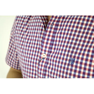 MARC O'POLO Koszula męska krótki rękaw krata KMP11 | Sklep GriShop.eu | Koszule