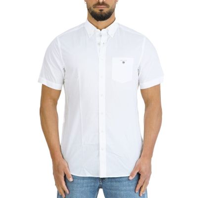 GANT Koszula męska krótki rękaw biała KGT03 | Sklep GriShop.eu | Koszule