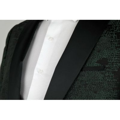 Marynarka męska czarna zielony wzór MGP3 | Sklep GriShop.eu | Marynarki