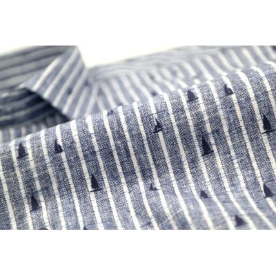 MCQUEEN Koszula męska MC033 prążki niebieska | Sklep GriShop.eu | Koszule