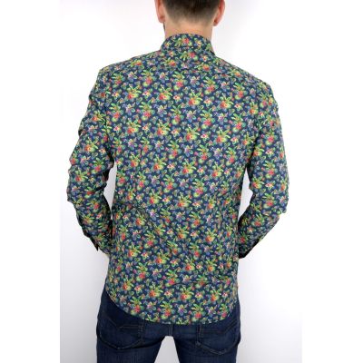 MCQUEEN Koszula męska MC037 granat tropikalna | Sklep GriShop.eu | Koszule
