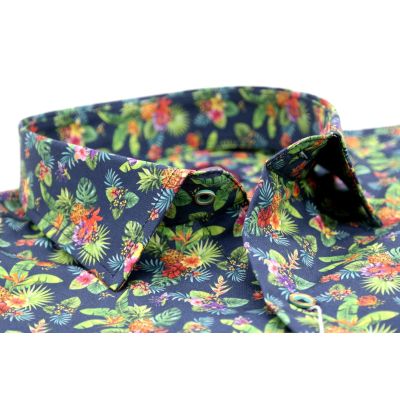 MCQUEEN Koszula męska MC037 granat tropikalna | Sklep GriShop.eu | Koszule