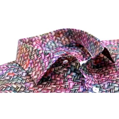 MCQUEEN Koszula męska MC040 plecionka kolorowa | Sklep GriShop.eu | Koszule