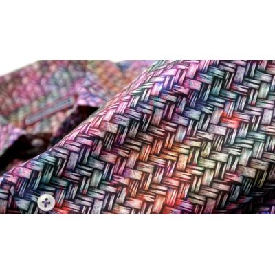 MCQUEEN Koszula męska MC040 plecionka kolorowa | Sklep GriShop.eu | Koszule