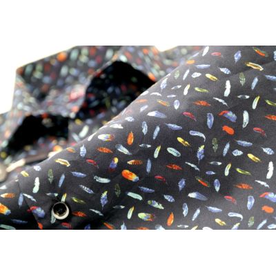 MCQUEEN Koszula męska MC042 granat pióra | Sklep GriShop.eu | Koszule