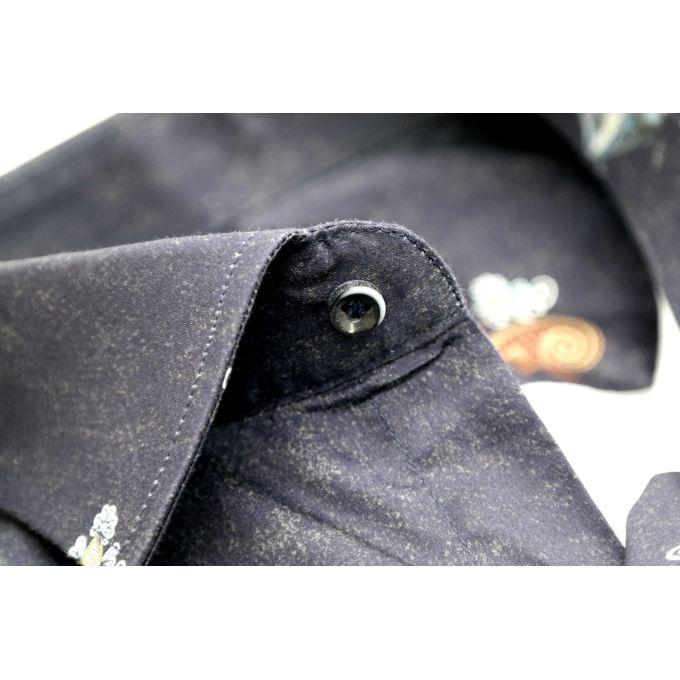 MCQUEEN Koszula męska MC046 granat jaszczurka | Sklep GriShop.eu | Koszule