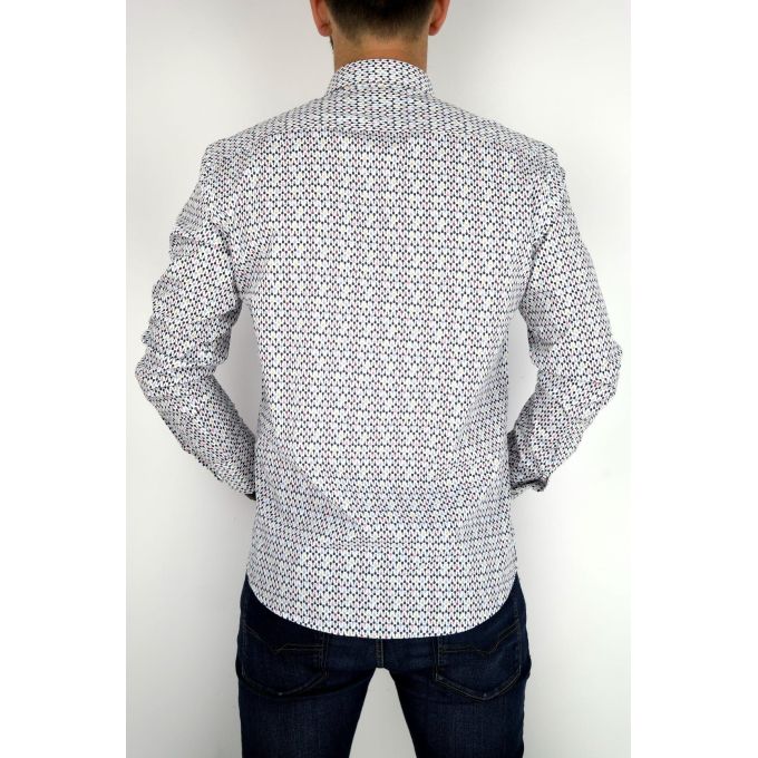 MCQUEEN Koszula męska MC047 biała paletki | Sklep GriShop.eu | Koszule