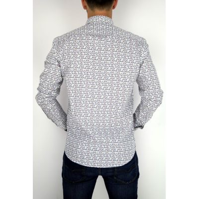 MCQUEEN Koszula męska MC047 biała paletki | Sklep GriShop.eu | Koszule